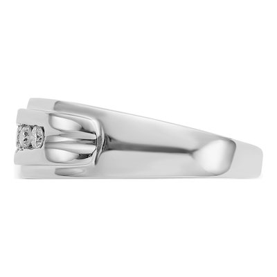 Men's 14K White Gold 1/4 ct tw Diamond 5-stone Channel Ring – view 3