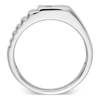 Men's 14K White Gold 1/8 ct tw Diamond 3-Stone Ring – view 2