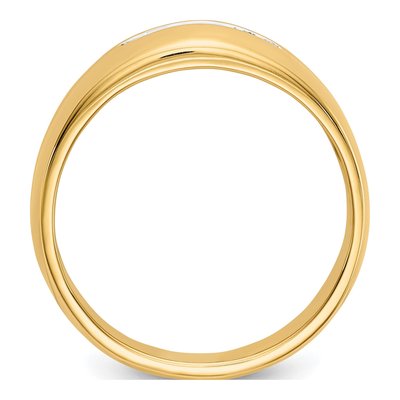 Men's 14K Yellow Gold 1/4 ct tw Diamond 5-Stone Ring – view 3