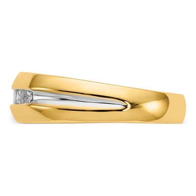 Men's 14K Yellow Gold 1/4 ct tw Diamond 5-Stone Ring – view 4
