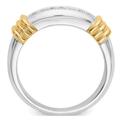 Men's 14K Two-Tone Gold 1/4 ct tw Diamond 7-Stone Ring – view 2