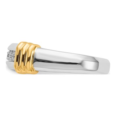 Men's 14K Two-Tone Gold 1/4 ct tw Diamond 7-Stone Ring – view 3