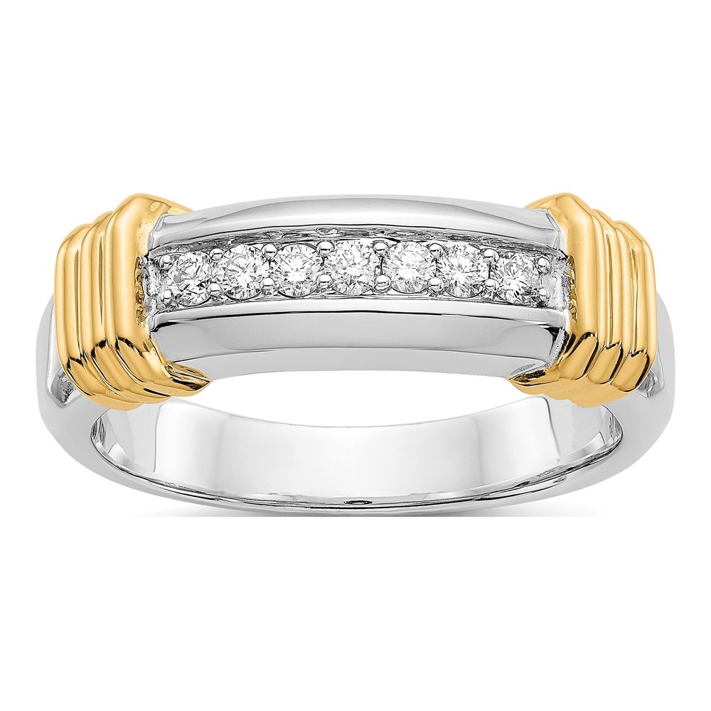 Men's 14K Two-Tone Gold 1/4 ct tw Diamond 7-Stone Ring