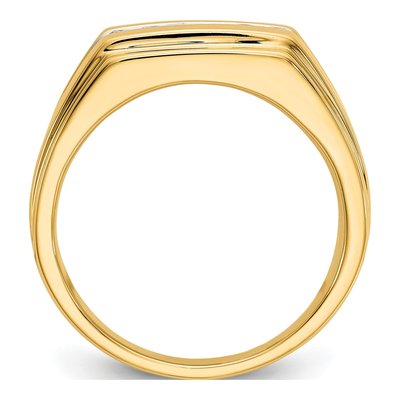 Men's 14K Yellow Gold 1/4 ct tw Diamond 6-stone Ring – view 2
