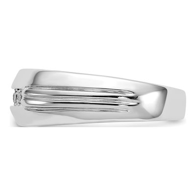 Men's 14K White Gold 1/10 ct tw Diamond 5-Stone Ring – view 4