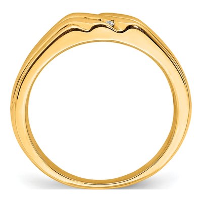 Men's 10K Yellow Gold 1/20 ct tw Diamond Ring – view 2