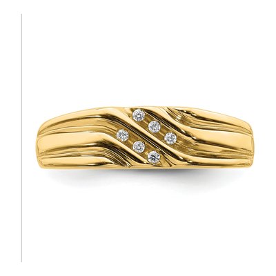 Men's 10K Yellow Gold 1/20 ct tw Diamond Ring – view 4