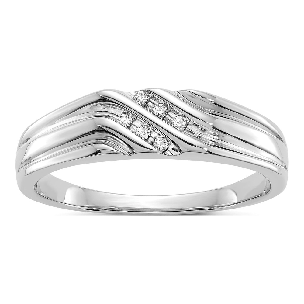 Men's 14K White Gold 1/20 ct tw Diamond Ring