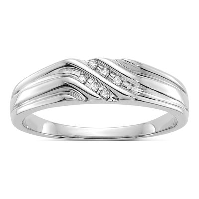 Men's 14K White Gold 1/20 ct tw Diamond Ring