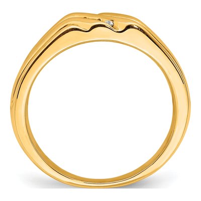 Men's 14K Yellow Gold 1/20 ct tw Diamond Ring – view 3
