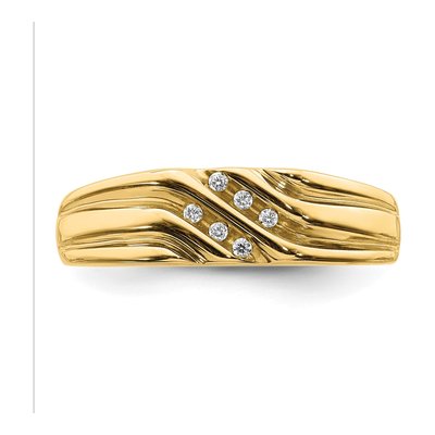 Men's 14K Yellow Gold 1/20 ct tw Diamond Ring – view 5