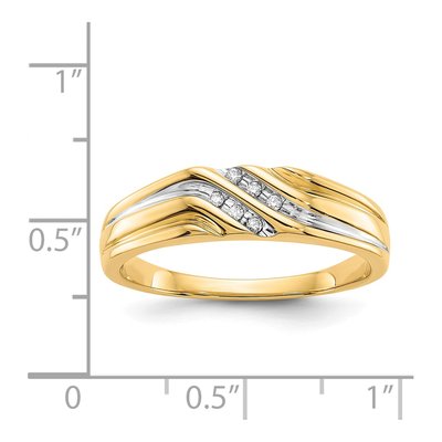 Men's 14K Yellow Gold 1/20 ct tw Diamond Ring – view 7