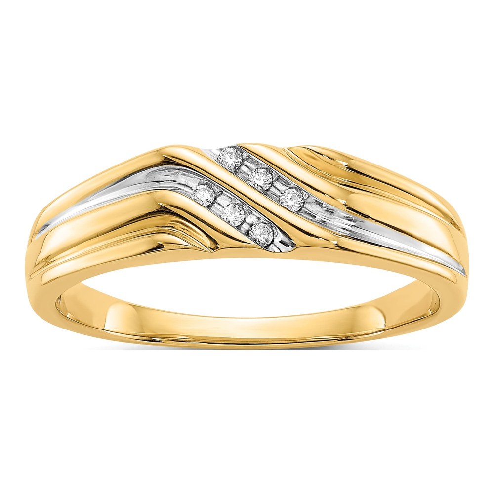 Men's 14K Yellow Gold 1/20 ct tw Diamond Ring