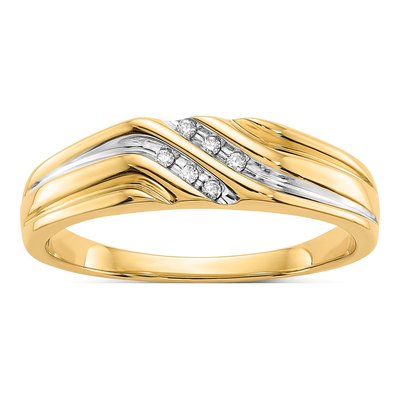 Men's 14K Yellow Gold 1/20 ct tw Diamond Ring