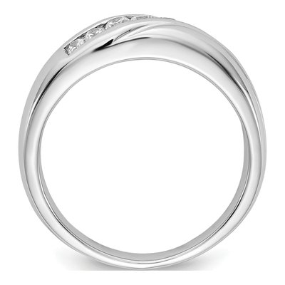 Men's 14K White Gold 1/3 ct tw Diamond 7-stone Ring – view 2