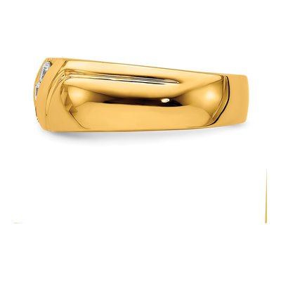 Men's 14K Yellow Gold 1/6 ct tw Diamond 3-Stone Ring – view 3