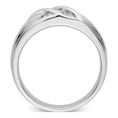 Men's 14K White Gold 1/15 ct tw Diamond 3-Diamond Ring – view 3