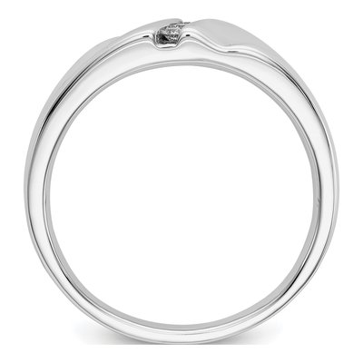 Men's 14K White Gold 1/15 ct tw Diamond 3-Stone Ring – view 2