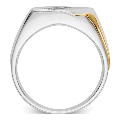 Men's 14K Two-Tone Gold 1/5 ct tw Diamond 3-Stone Ring – view 3