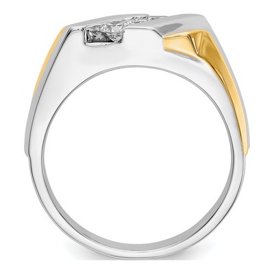Men's 14K Two-Tone Gold 1/2 ct tw Diamond Ring – view 3