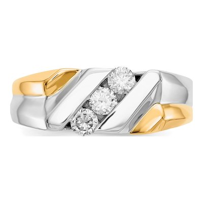 Men's 14K Two-Tone Gold 1/2 ct tw Diamond Ring – view 5