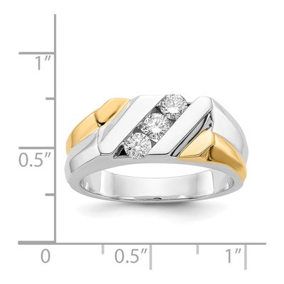 Men's 14K Two-Tone Gold 1/2 ct tw Diamond Ring – view 6