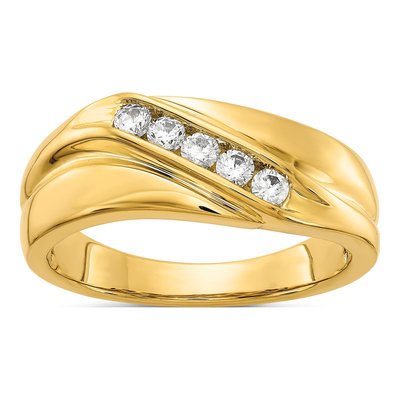 Men's 14K Yellow Gold 1/3 ct tw Diamond Ring