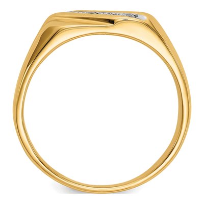 Men's 10K Yellow Gold 1/8 ct tw Diamond Ring – view 2