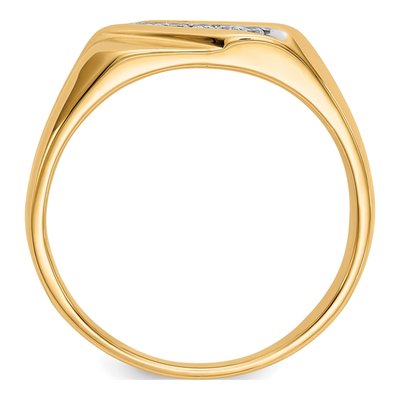 Men's 14K Yellow Gold 1/8 ct tw Diamond Ring – view 3