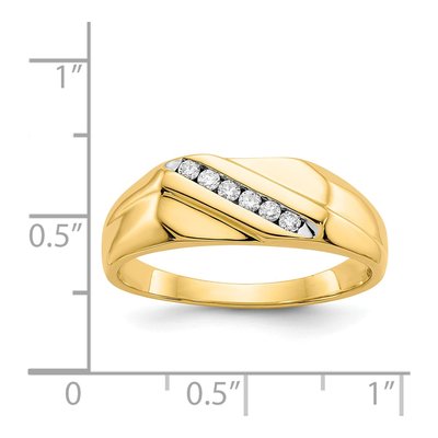Men's 14K Yellow Gold 1/8 ct tw Diamond Ring – view 6