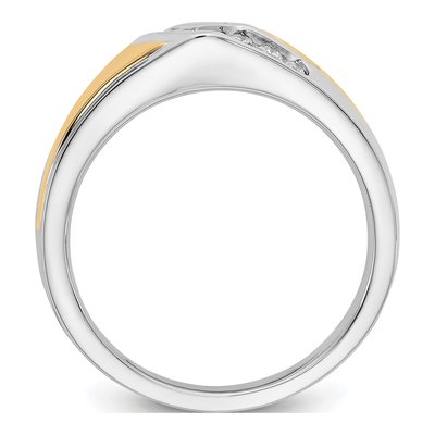 Men's 14K Two-Tone Gold 1/4 ct tw Diamond Ring – view 3