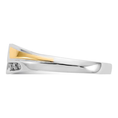 Men's 14K Two-Tone Gold 1/4 ct tw Diamond Ring – view 4