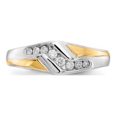 Men's 14K Two-Tone Gold 1/4 ct tw Diamond Ring – view 5