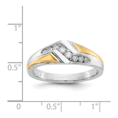Men's 14K Two-Tone Gold 1/4 ct tw Diamond Ring – view 6