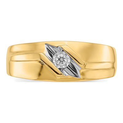 Men's 14K Yellow Gold 1/20 ct tw Diamond Ring – view 4