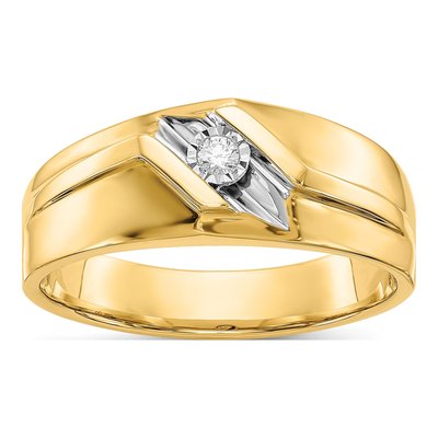 Men's 14K Yellow Gold 1/20 ct tw Diamond Ring