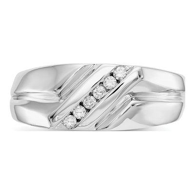 Men's 14K White Gold 1/6 ct tw Diamond Ring – view 4