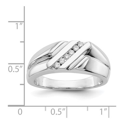 Men's 14K White Gold 1/6 ct tw Diamond Ring – view 5