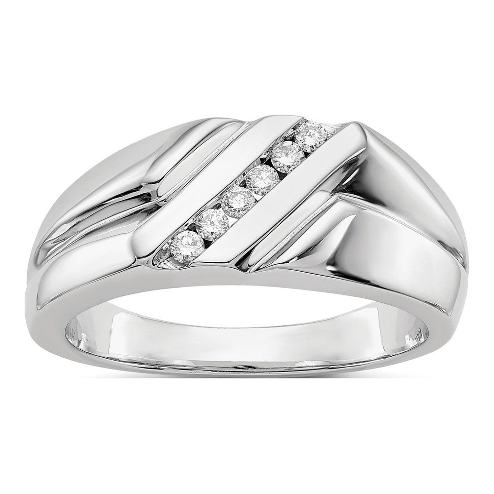 Men's 14K White Gold 1/6 ct tw Diamond Ring