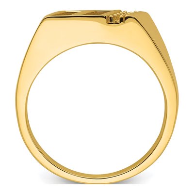 Men's 10K Yellow Gold Diamond Onyx Ring Mounting – view 3