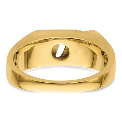 Men's 10K Yellow Gold Diamond Onyx Ring Mounting – view 4