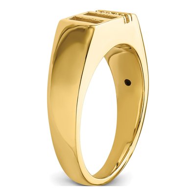 Men's 10K Yellow Gold Diamond Onyx Ring Mounting – view 5