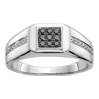 Men's 14K White Gold 1/4 ct tw Diamond Ring