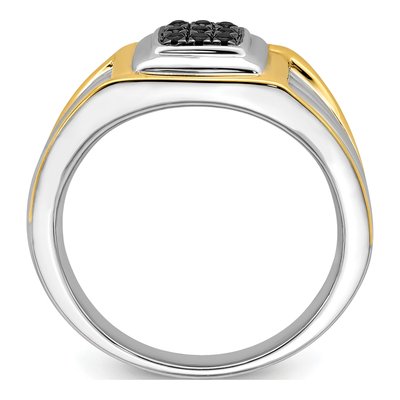 Men's 14K Two-Tone Gold 1/6 ct tw Diamond Ring – view 2