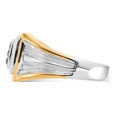 Men's 14K Two-Tone Gold 1/6 ct tw Diamond Ring – view 3