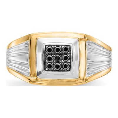 Men's 14K Two-Tone Gold 1/6 ct tw Diamond Ring – view 4