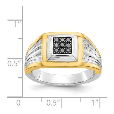 Men's 14K Two-Tone Gold 1/6 ct tw Diamond Ring – view 5