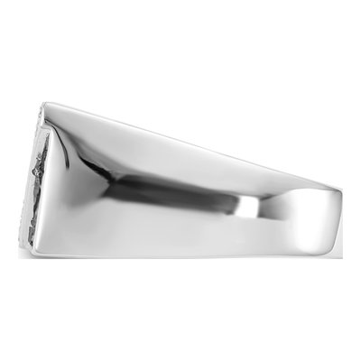 Men's 14K White Gold 1/2 ct tw Diamond Cluster Diagonal Stripe Ring – view 4