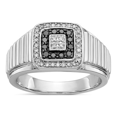 Men's 14K White Gold 1/3 ct tw Diamond Ring