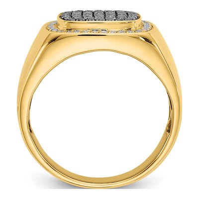 Men's 14K Yellow Gold 3/4 ct tw Diamond Cluster Ring – view 2